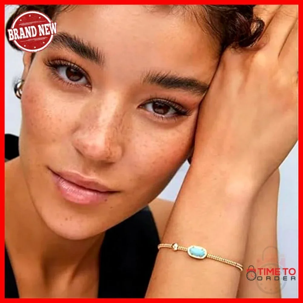 Gold Stretch Bracelet Elegant Minimal Chic Crystal Quartz Jewelry Women_3